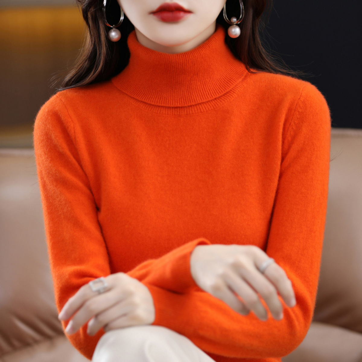 Corinne | Cashmere Turtleneck Sweater