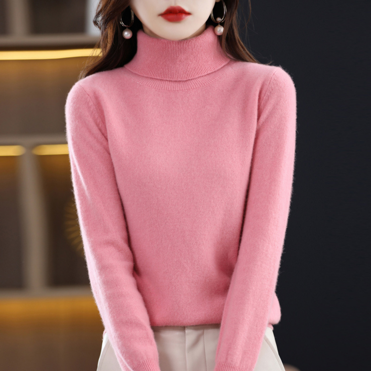 Corinne | Cashmere Turtleneck Sweater