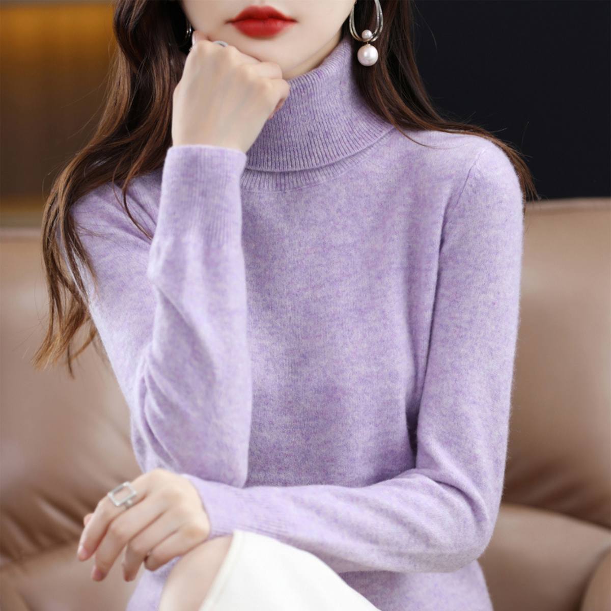 Corinne | Cashmere Turtleneck Sweater