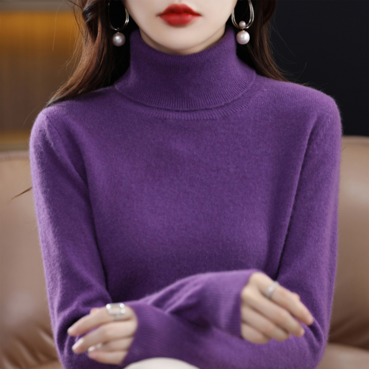 Corinne | Cashmere Turtleneck Sweater
