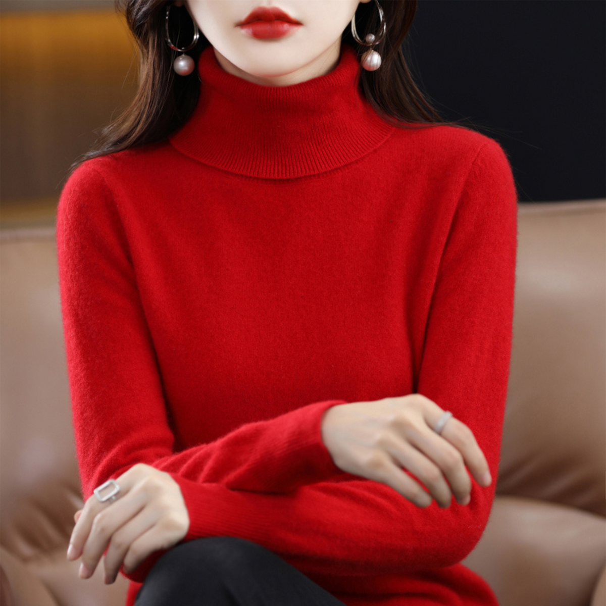 Corinne | Cashmere Turtleneck Sweater