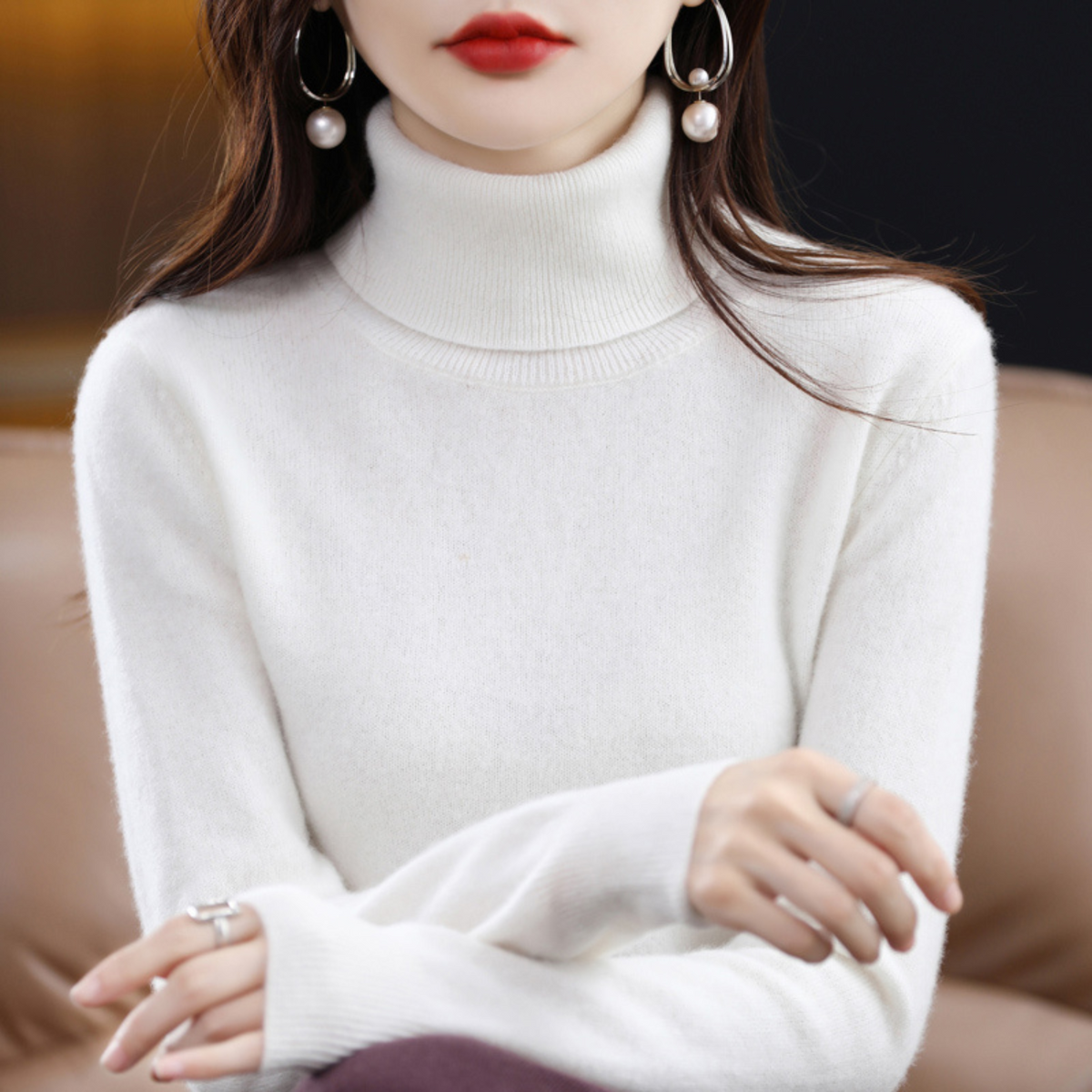 Corinne | Cashmere Turtleneck Sweater
