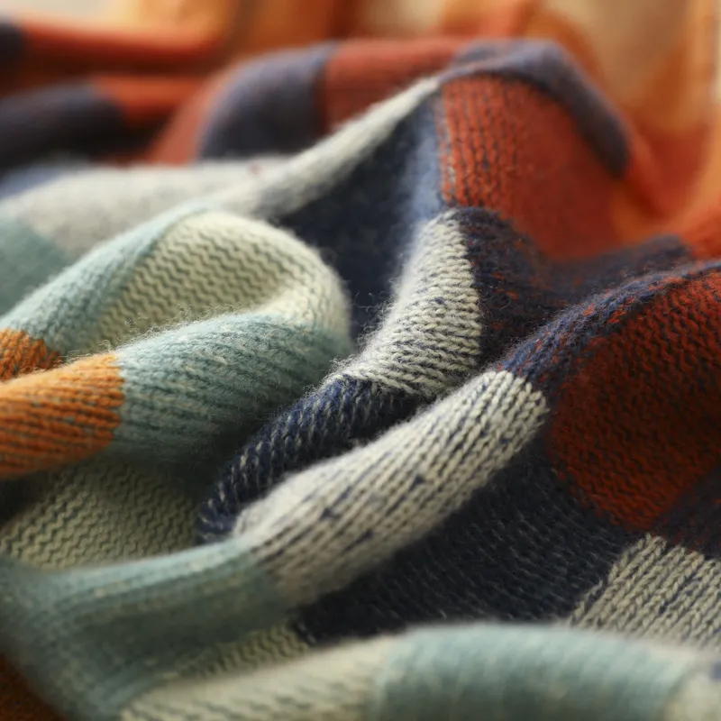 Keira | Patchwork Knit Turtleneck Sweater