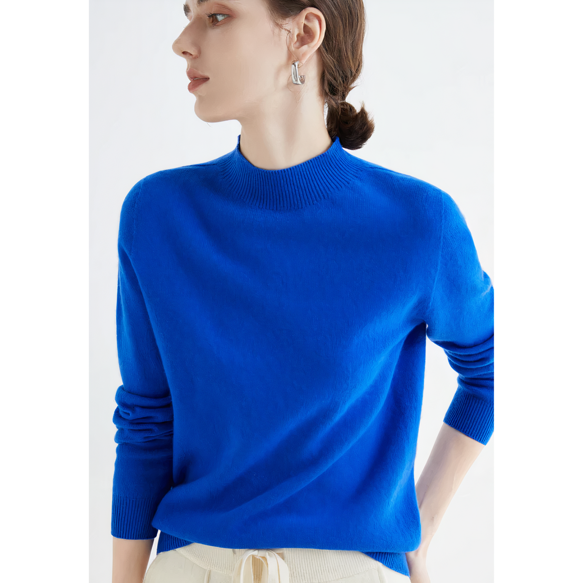 Candace | Cashmere Sweater With Mock Neck
