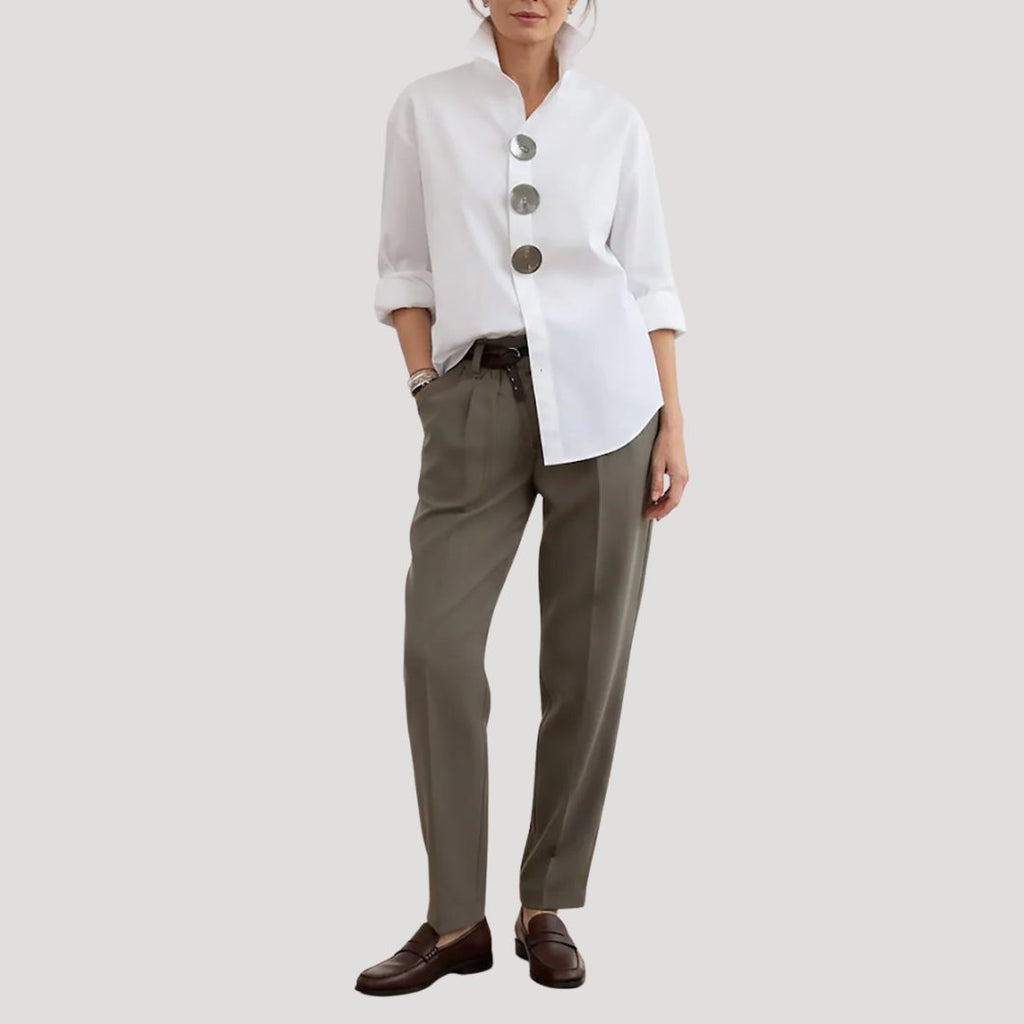 Aria | Oversized Blouse With Statement Buttons
