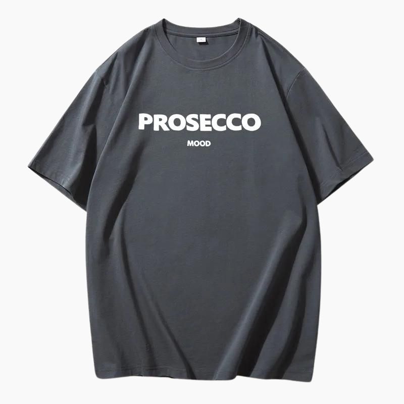 Geraldine | Oversized Cotton Tee With Prosecco Print