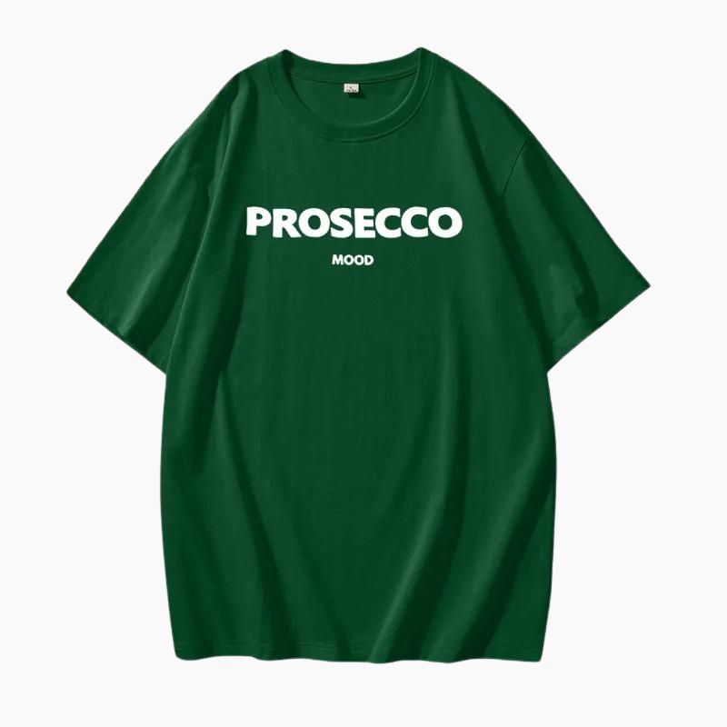 Geraldine | Oversized Cotton Tee With Prosecco Print