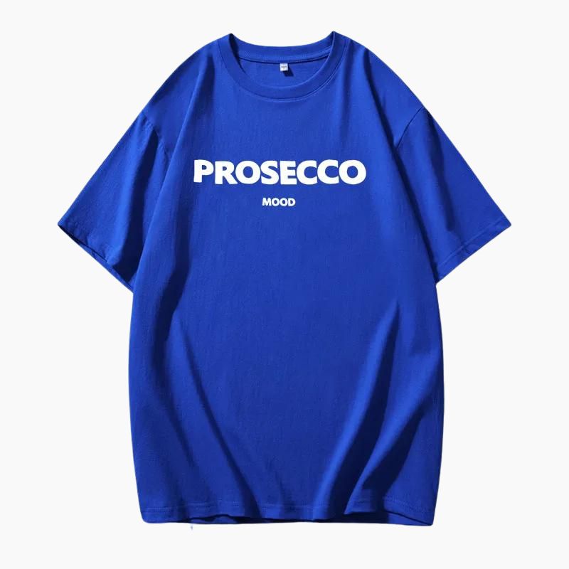 Geraldine | Oversized Cotton Tee With Prosecco Print