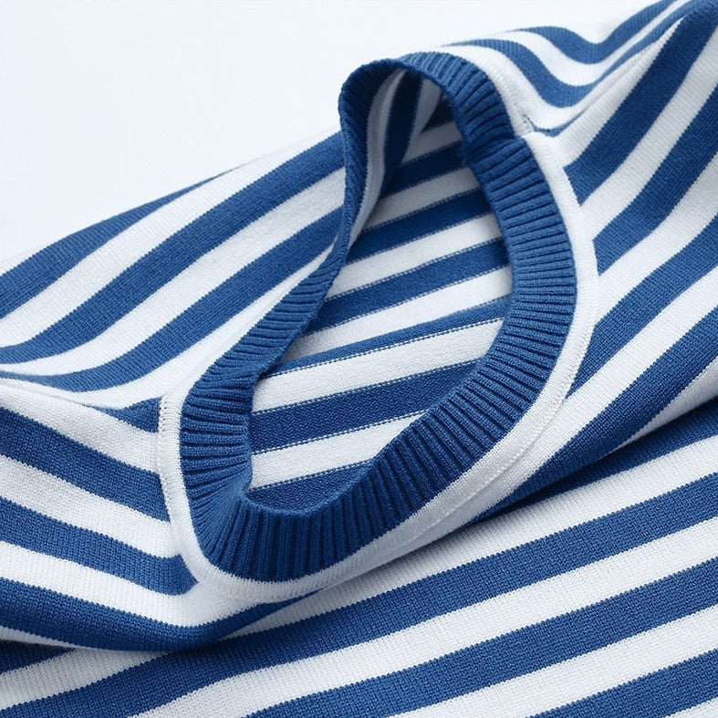 Joanna | Striped Long Sleeve Crew Neck T-Shirt