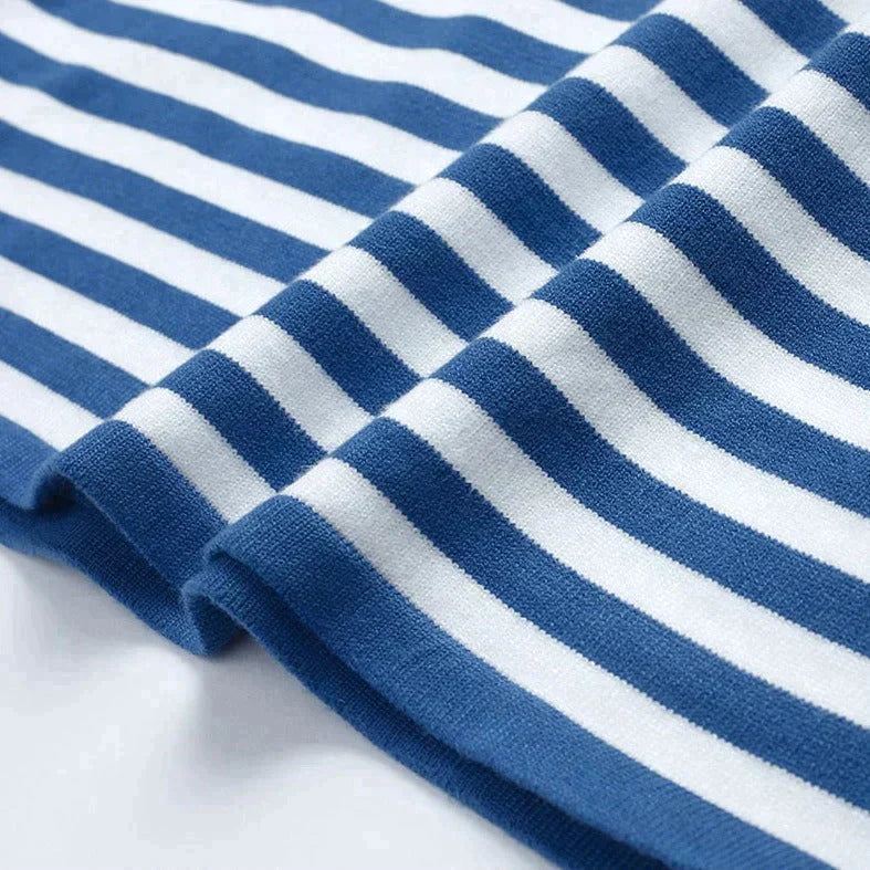 Joanna | Striped Long Sleeve Crew Neck T-Shirt