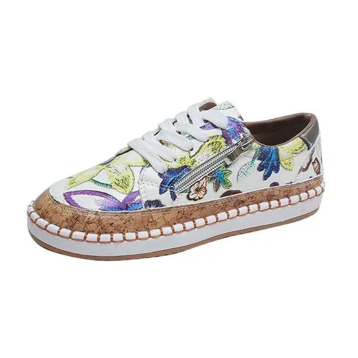 Primrose | Lace-Up Espadrille Sneakers With Side Zip