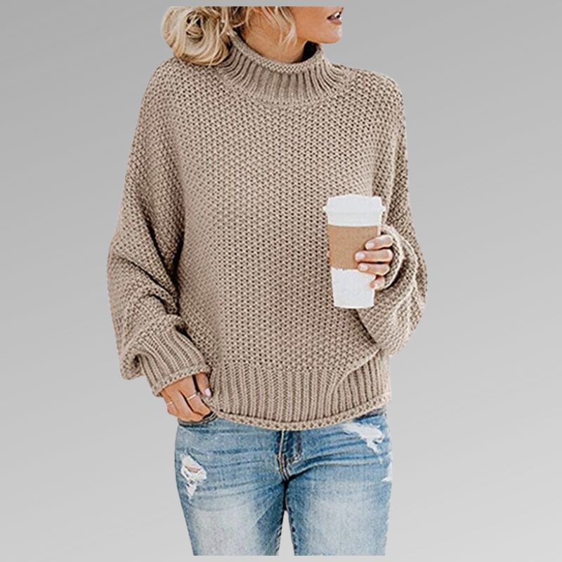 Esme | Chunky Knit Sweater With High Collar