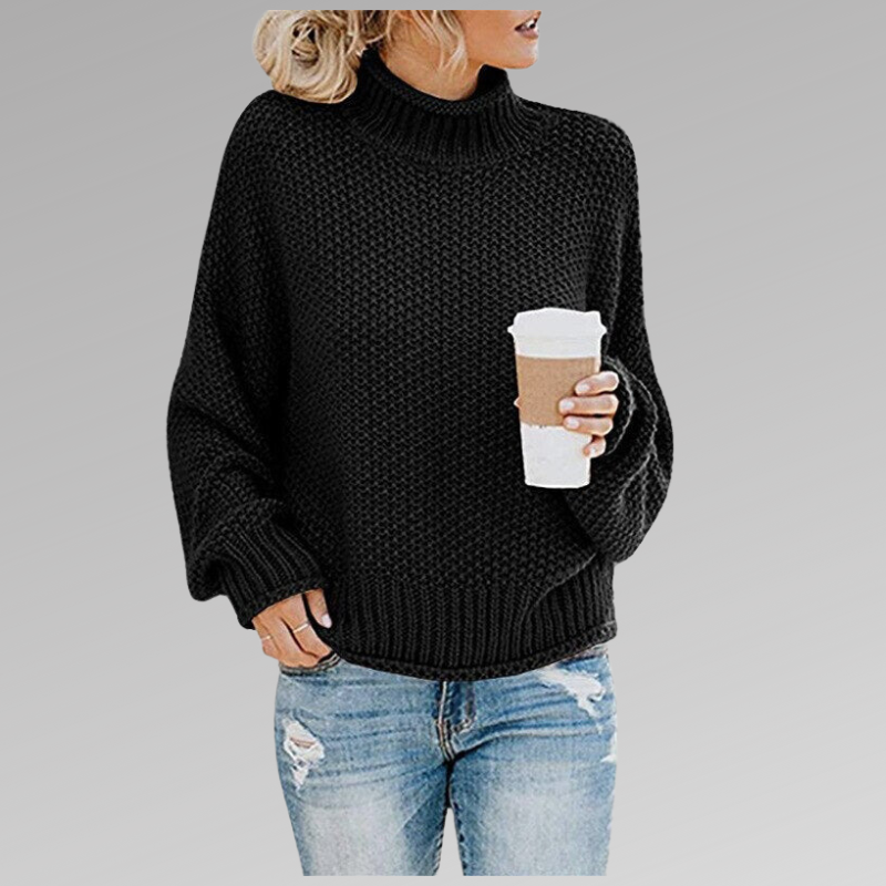 Esme | Chunky Knit Sweater With High Collar