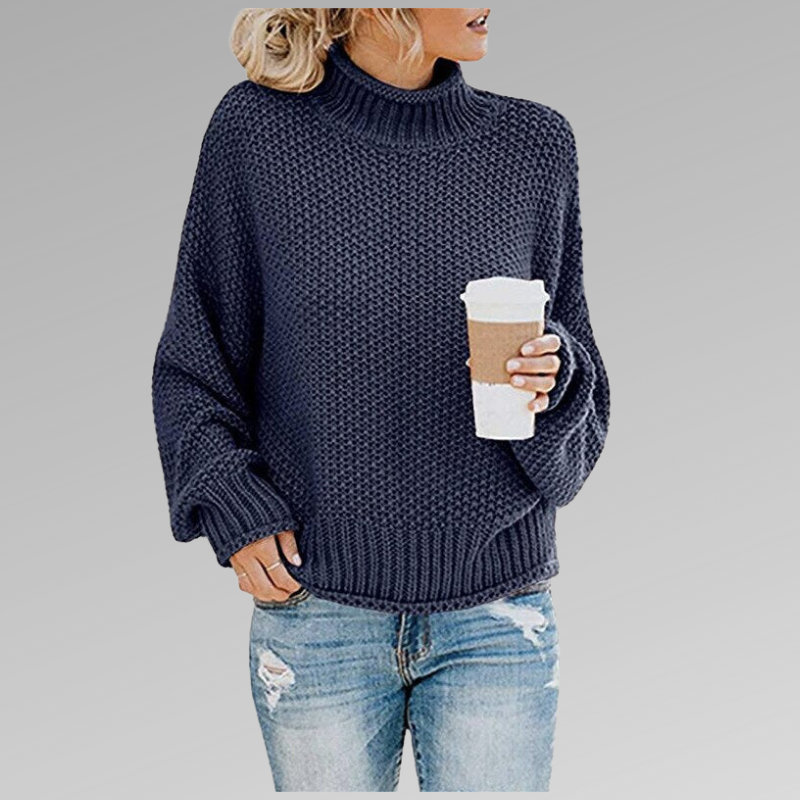 Esme | Chunky Knit Sweater With High Collar