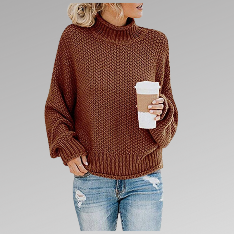 Esme | Chunky Knit Sweater With High Collar