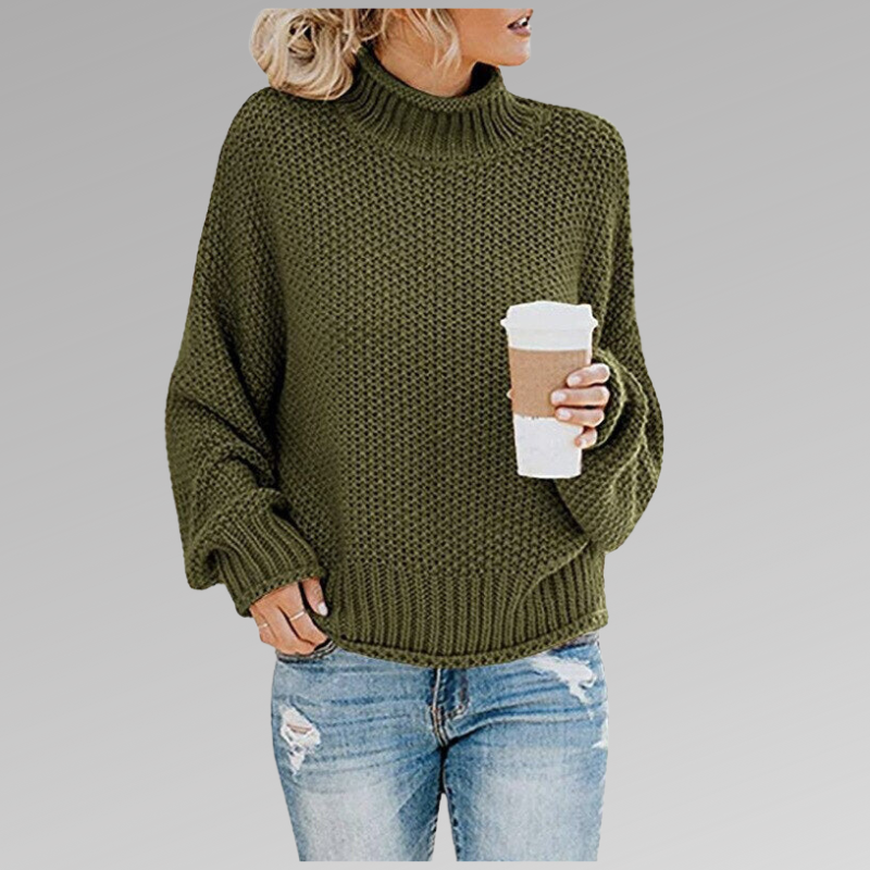 Esme | Chunky Knit Sweater With High Collar
