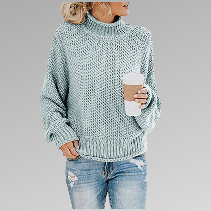 Esme | Chunky Knit Sweater With High Collar