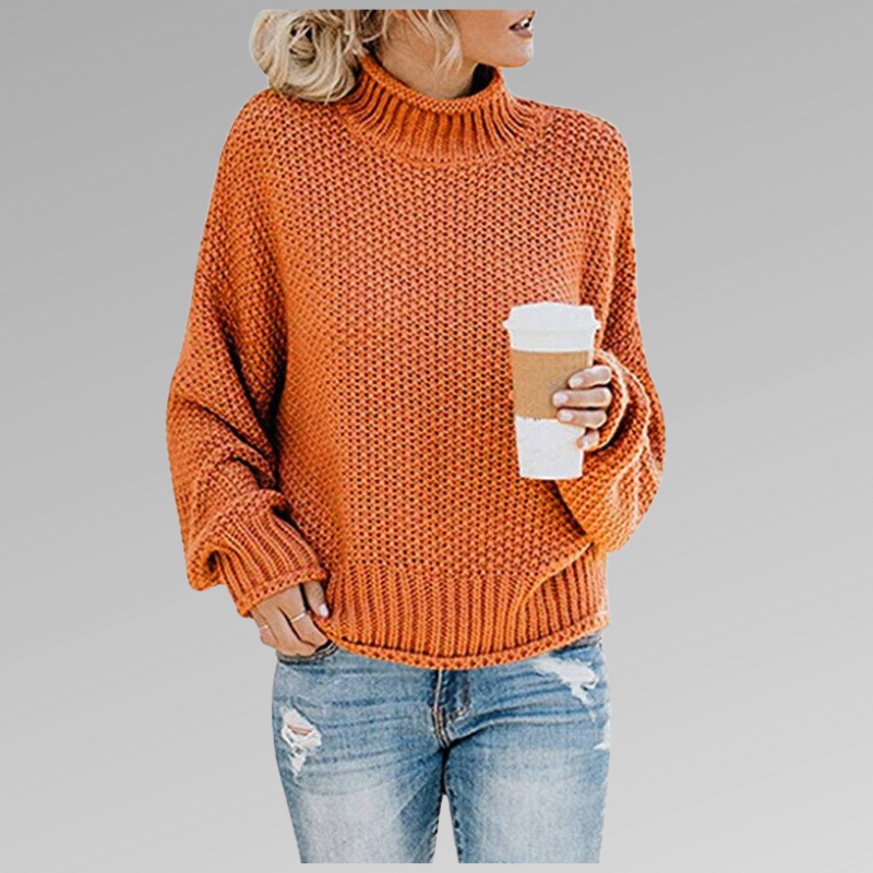 Esme | Chunky Knit Sweater With High Collar