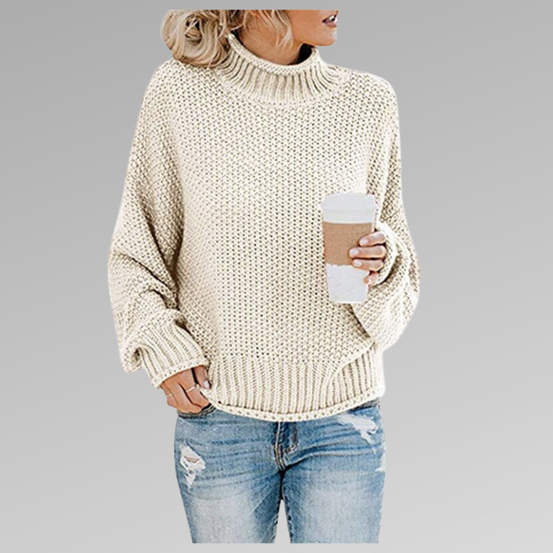 Esme | Chunky Knit Sweater With High Collar