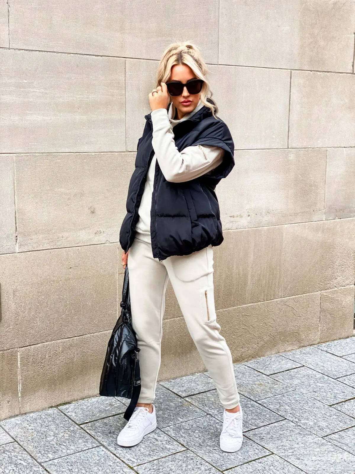 Janet | Quilted Puffer Vest With Stand Collar