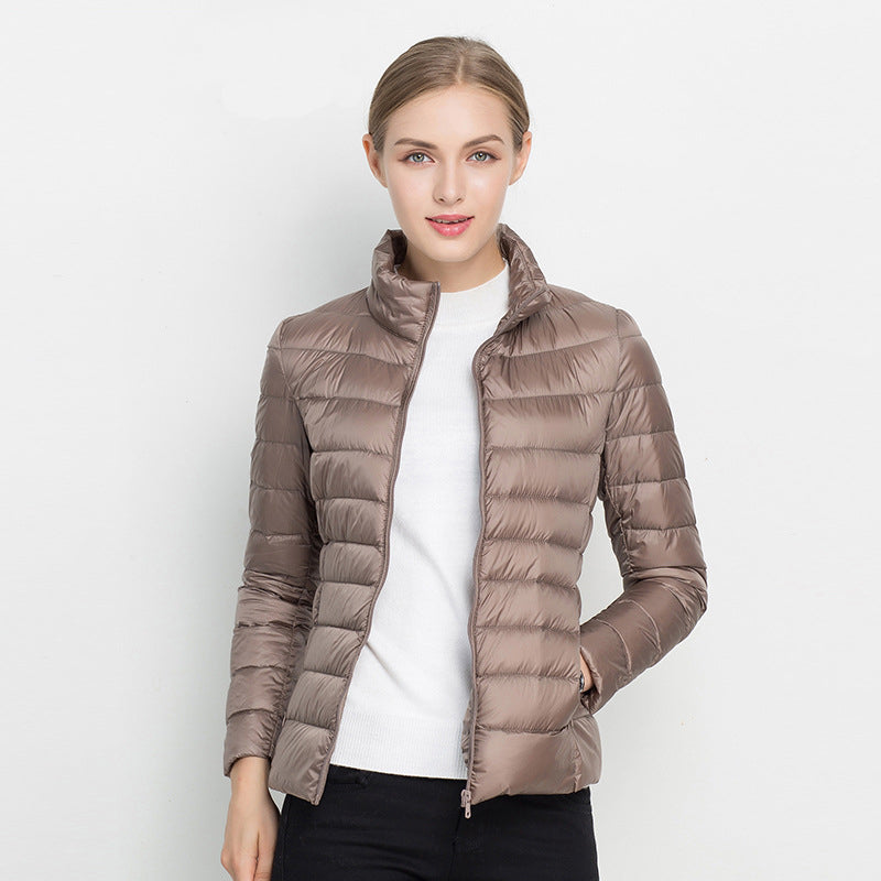 Francesca | Lightweight Down Jacket With Stand Collar