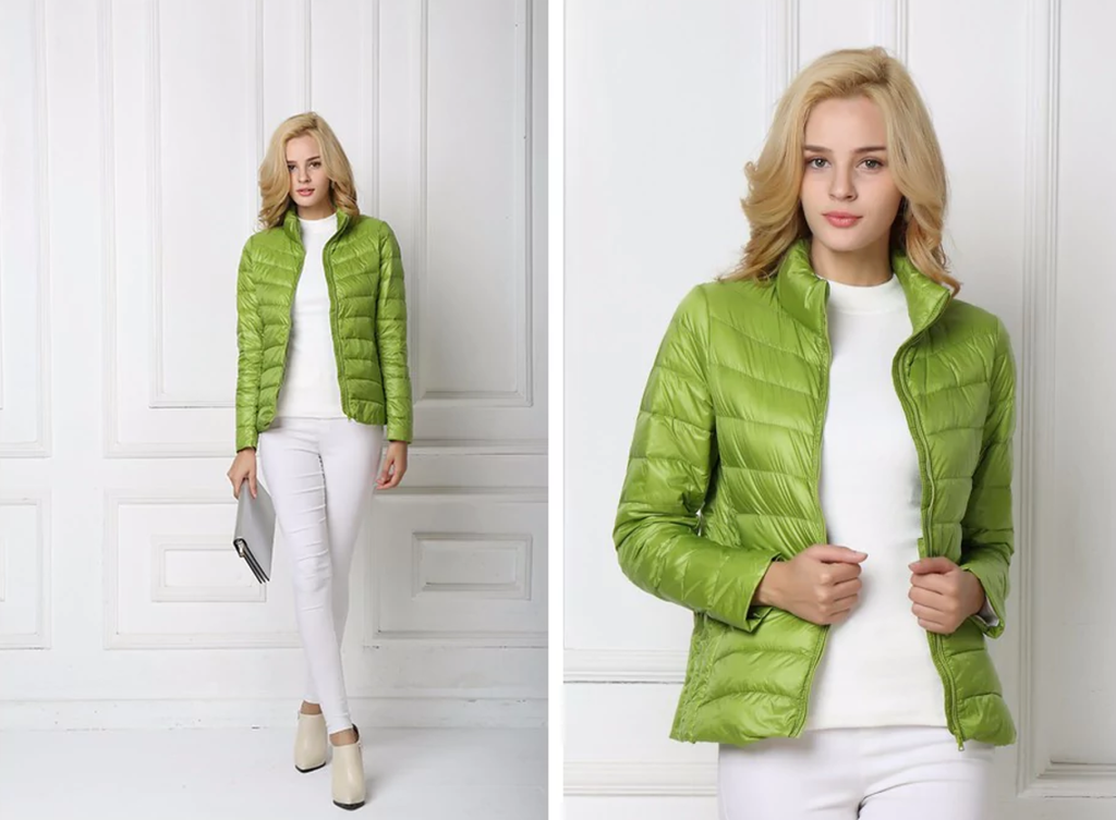 Francesca | Lightweight Down Jacket With Stand Collar