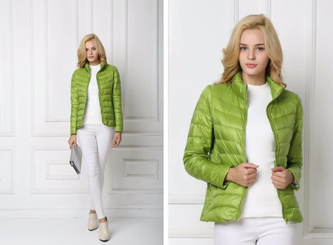 Francesca | Lightweight Down Jacket With Stand Collar