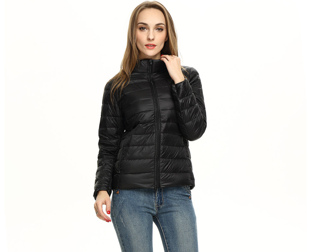 Francesca | Lightweight Down Jacket With Stand Collar