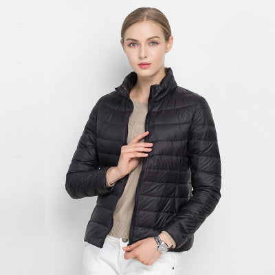 Francesca | Lightweight Down Jacket With Stand Collar