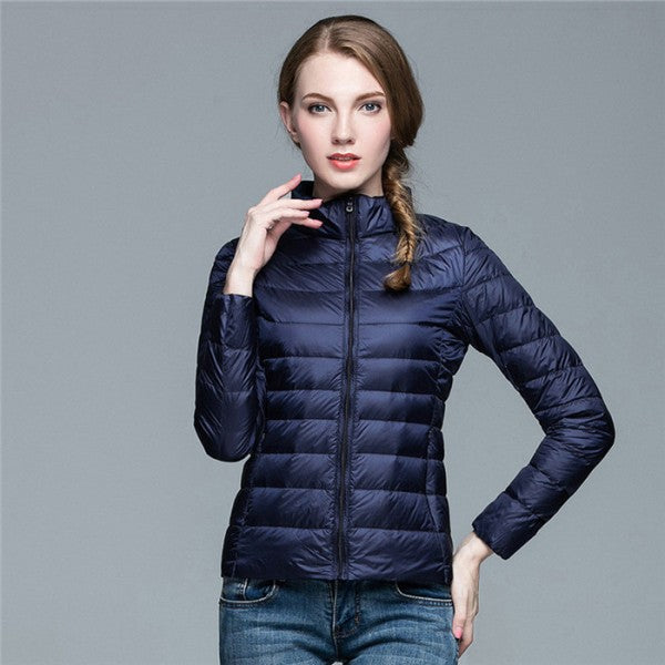 Francesca | Lightweight Down Jacket With Stand Collar