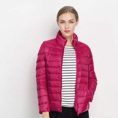 Francesca | Lightweight Down Jacket With Stand Collar