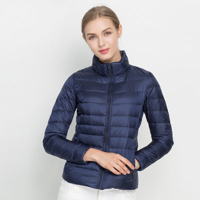 Francesca | Lightweight Down Jacket With Stand Collar