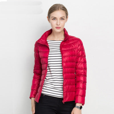 Francesca | Lightweight Down Jacket With Stand Collar
