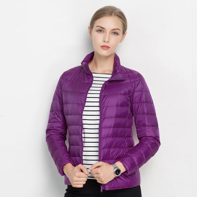 Francesca | Lightweight Down Jacket With Stand Collar