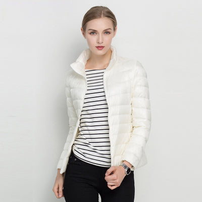 Francesca | Lightweight Down Jacket With Stand Collar