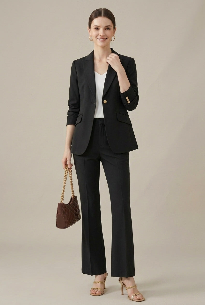 Patricia | Tailored Blazer And Straight-Leg Pants Set