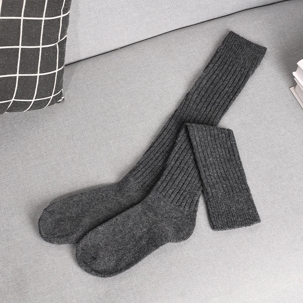 Hester | Cashmere Knee-High Ribbed Socks
