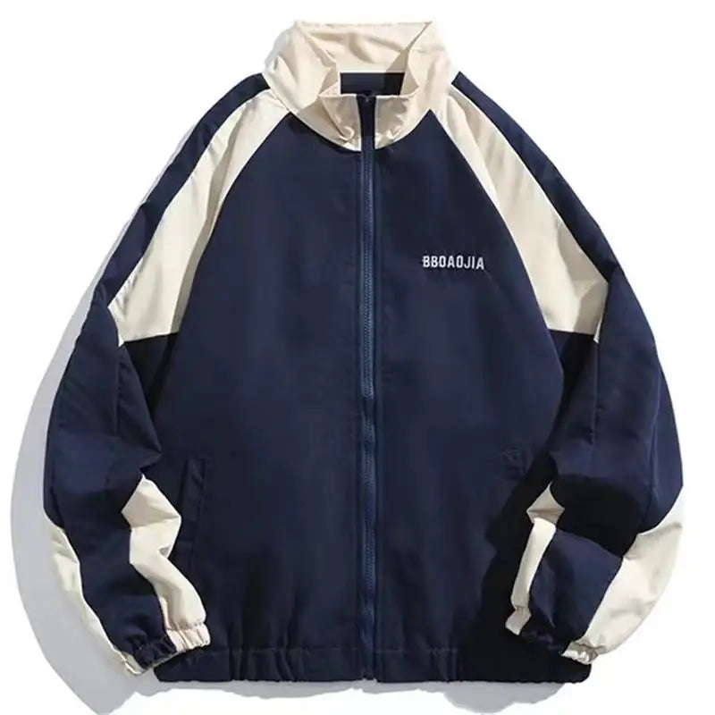 Jemima | Color-Block Windbreaker With Stand Collar