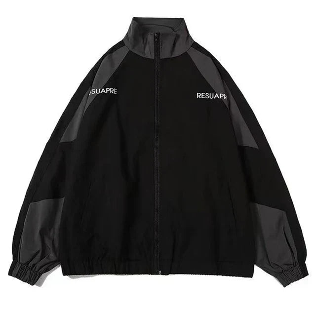 Jemima | Color-Block Windbreaker With Stand Collar