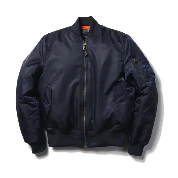 Gina | Nylon Bomber Jacket With Ribbed Cuffs