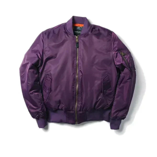 Gina | Nylon Bomber Jacket With Ribbed Cuffs