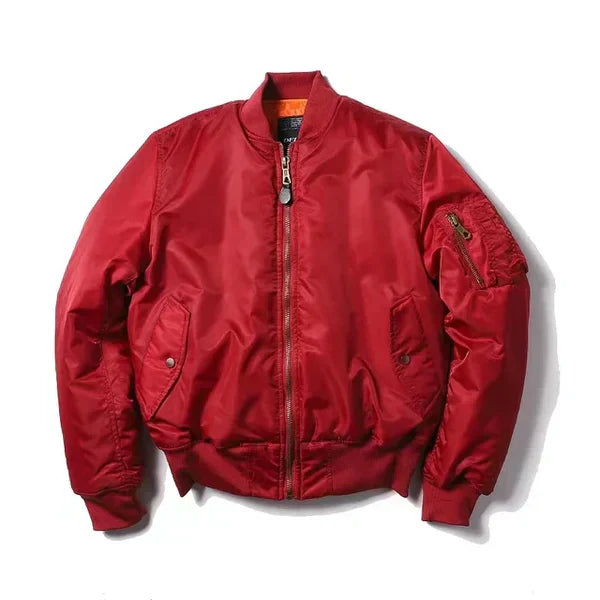 Gina | Nylon Bomber Jacket With Ribbed Cuffs