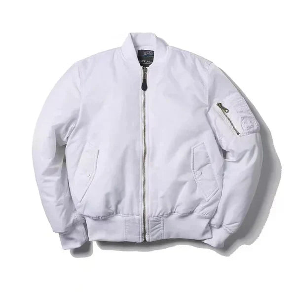 Gina | Nylon Bomber Jacket With Ribbed Cuffs