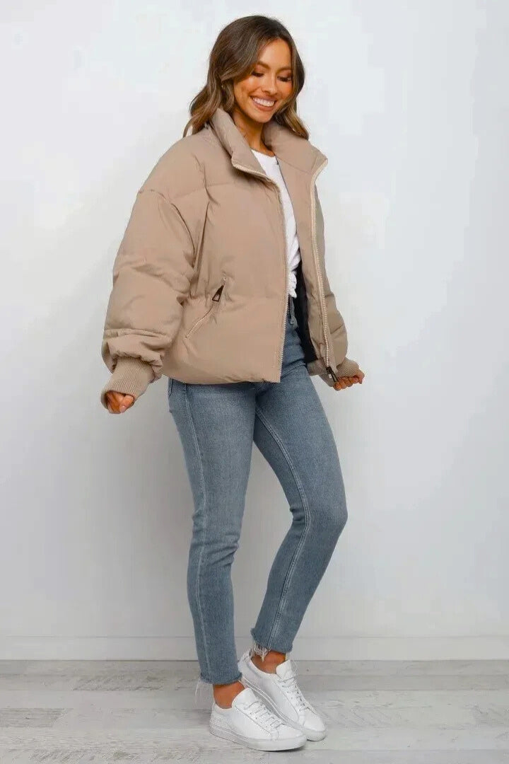 Madeline | Cropped Quilted Puffer Jacket