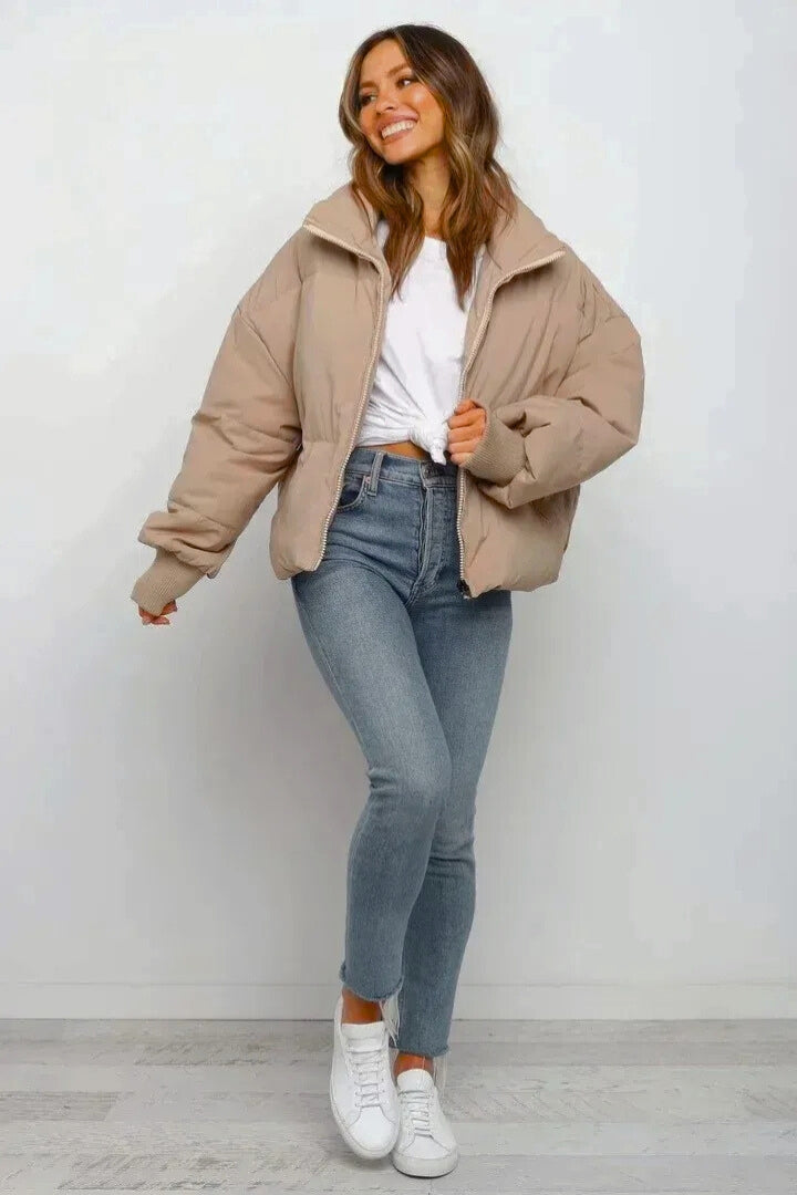 Madeline | Cropped Quilted Puffer Jacket