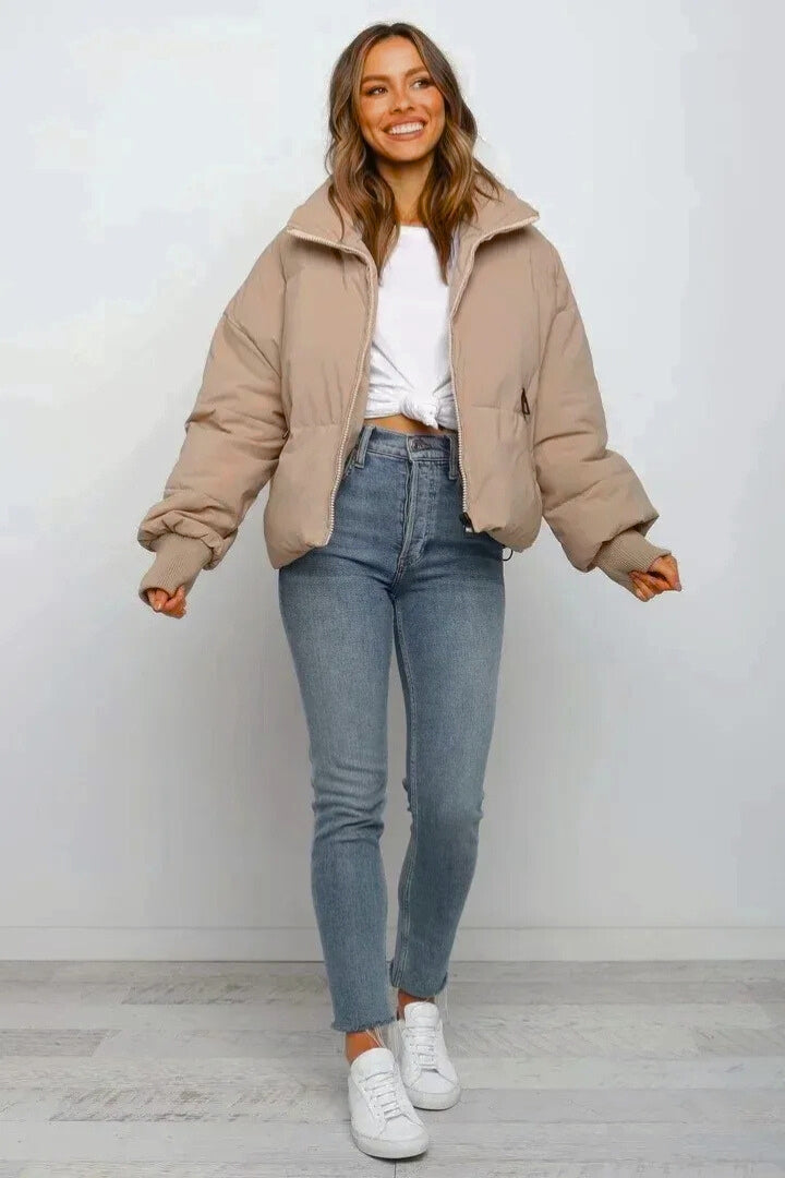 Madeline | Cropped Quilted Puffer Jacket