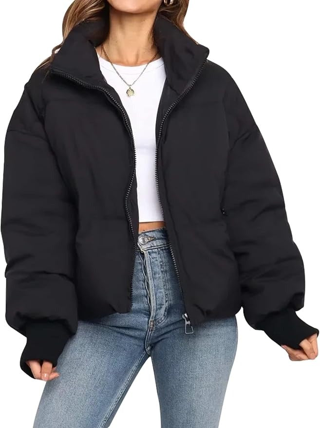 Madeline | Cropped Quilted Puffer Jacket
