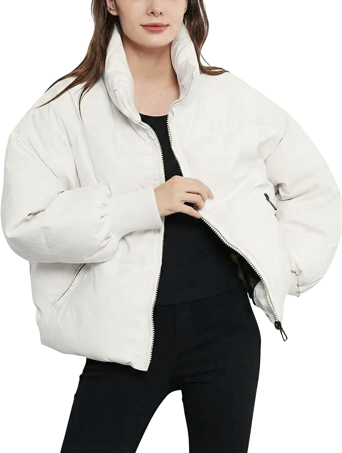 Madeline | Cropped Quilted Puffer Jacket