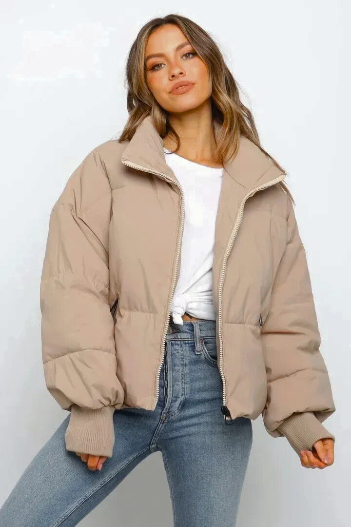 Madeline | Cropped Quilted Puffer Jacket